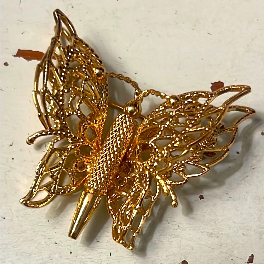 Vintage Monet Butterfly Brooch.